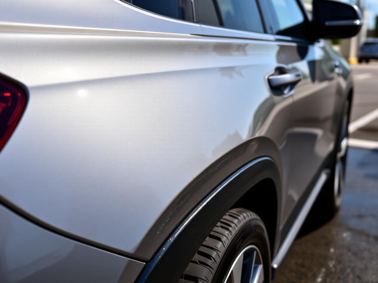 Spotless detailed vehicle exterior